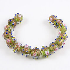 10mm Round Venetian Glass Bead - Chartreuse