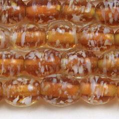 Beads, Glass Beads,  8x10mm Oval Colorlined, BROWN
