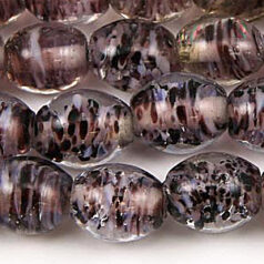 Beads, Glass Beads,  8x10mm Oval Colorlined , VIOLET