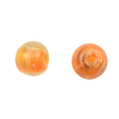 8mm Round Colourswirl Glass Bead - Brown