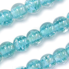 Beads, Glass Beads,  8mm Round Colourswirl,  TEAL