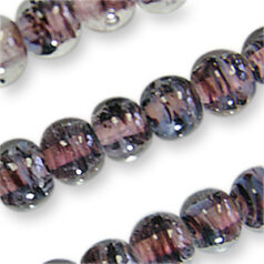Beads, Glass Beads,  8mm Round Colourswirl,  PURPLE