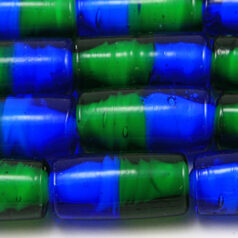 10x22mm Tube Two-Tone - Blue/Green