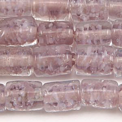 Beads, Glass Beads,  8x10mm Tube Swirl, AMETHYST