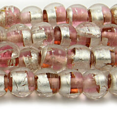 8mm Round Silverfoil - Pink