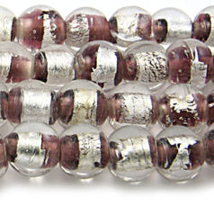 8mm Round Silverfoil - Amethyst