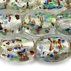 6x13mm Flat Oval Silverfoil - Crystal