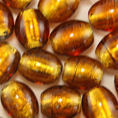 11x13mm Oval Silverfoil - Topaz