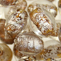 8x10mm Oval Silverfoil - Amber