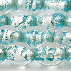 8x10mm Oval Silverfoil - Teal