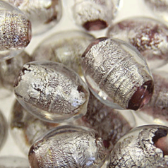 8x10mm Oval Silverfoil - Light Amethyst