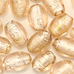 11x13mm Oval Silverfoil - Peach