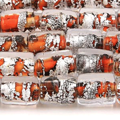 8x10mm Tube Silverfoil - Red