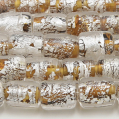 8x10mm Tube Silverfoil - Amber