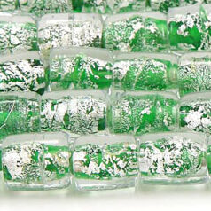 8x10mm Tube Silverfoil - Green