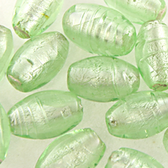 11x13mm Oval Silverfoil - Light Green