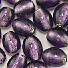 11x13mm Oval Silverfoil - Amethyst
