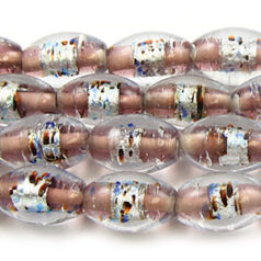 11x13mm Oval Silverfoil - Speckle Lt. Amethyst