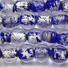 8mm Round Foil -Cobalt