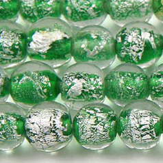 8mm Round Foil -Green