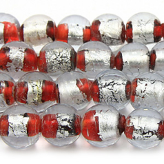 10mm Round Silverfoil Line - Dark Red