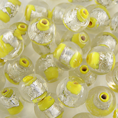 10mm Round Silverfoil Line - Yellow