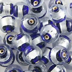 10mm Round Silverfoil Line - Blue