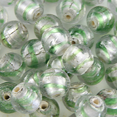 10mm Round Silverfoil Line - Light Green