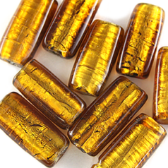 5x11x22mm Flat Rectangle Silverfoil - Topaz