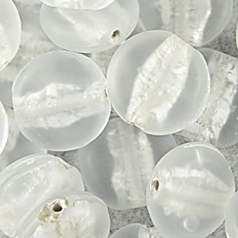 14mm Disc Silverfoil Matte - Crystal