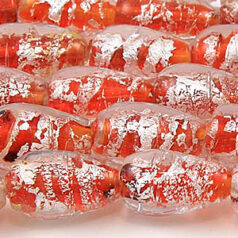 7x13mm Drop Silverfoil - Red