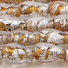 7x13mm Drop Silverfoil - Amber