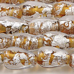 7x13mm Drop Silverfoil - Amber