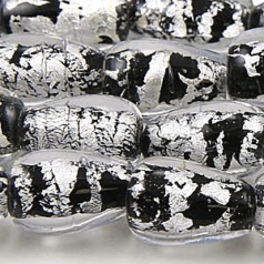 7x13mm Drop Silverfoil - Black