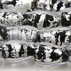 7x13mm Drop Silverfoil - Black