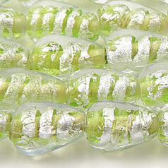 7x13mm Drop Silverfoil - Chartreuse