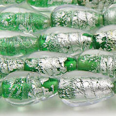 7x13mm Drop Silverfoil - Green