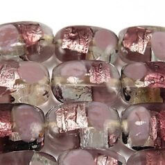 6x14x18mm Puff Rectangle Silverfoil - Amethyst