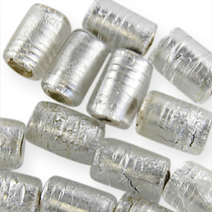 15x10mm Tube Silverfoil - Crystal