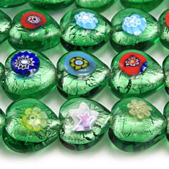 12mm Foil Heart - Emerald