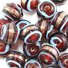 8mm Round Stripe - Trans. Red