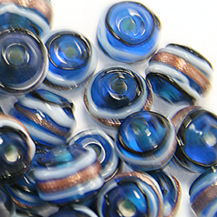 8mm Round Stripe - Trans. Light Blue