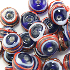 8mm Round Stripe - Trans. Royal Blue