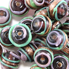 8mm Round Stripe - Trans. Purple