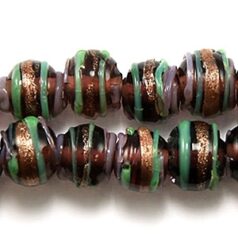 8mm Round Stripe - Trans. Purple