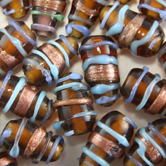 10x13mm Drop Stripe - Trans. Brown