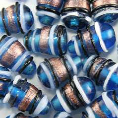 10x13mm Drop Stripe - Trans. Light Blue