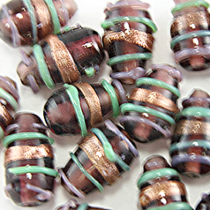 10x13mm Drop Stripe - Trans. Purple