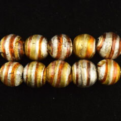 10mm Round Silverswirl - Topaz