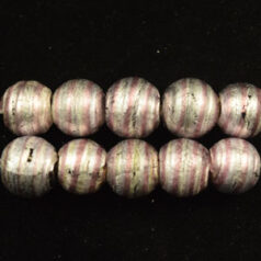 10mm Round Silverswirl - Lt. Amethyst
